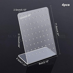 Подставки для сережек из органического стекла в форме буквы L&nbsp;ODIS-PH0001-51-WH