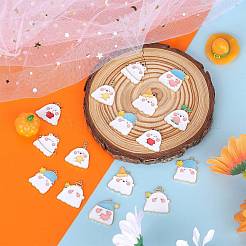 24шт 8 стиля хэллоуин тема сплава эмаль подвески&nbsp;ENAM-SZ0004-24