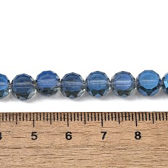 Стеклянные бусины с гальваническим покрытием &nbsp;EGLA-L045-G-FR01