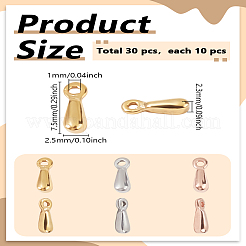 30 шт. 3-цветное ионное покрытие (IP) из нержавеющей стали 304&nbsp;STAS-LP0003-44