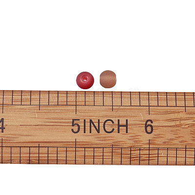 Матовые прозрачные стеклянные бусины&nbsp;FGLA-TA0001-01-6mm-1