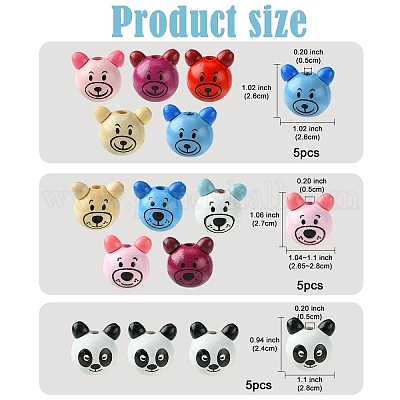 Натуральные деревянные бусы&nbsp;WOOD-YW0001-20-1