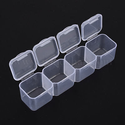 Прямоугольные полипропиленовые (полипропиленовые) контейнеры для хранения бусинок CON-N011-012B-1