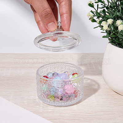 1шт стеклянная банка для конфет с крышкой&nbsp;AJEW-CN0005-13B-1