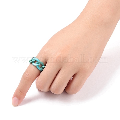 Акриловые бордюрные цепи перстни&nbsp;RJEW-JR00311-01-1