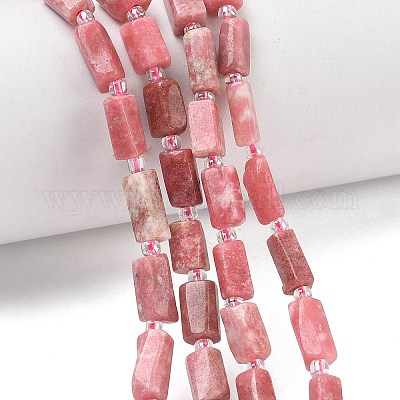 Природные родонит бисер нитей&nbsp;G-C270-K12-1