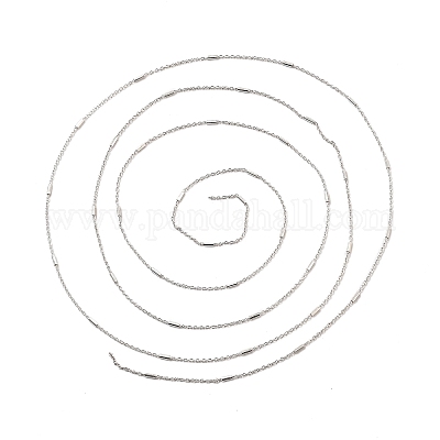 925 серебряная цепочка-сателлит с родиевым покрытием&nbsp;STER-P064-01P-1