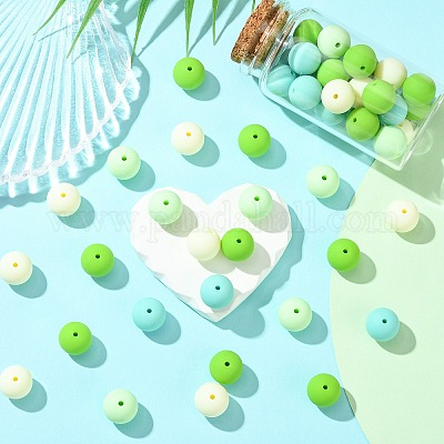 Прорезиненные стиль непрозрачной акриловые бусины&nbsp;LS-MACR-CJC0009-02C-1