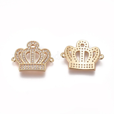 Соединители из латуни с микрочастицами и кубическим цирконием&nbsp;ZIRC-K081-22G-1