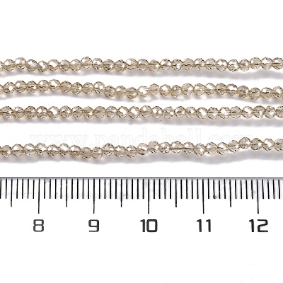 Стеклянные бусины с гальваническим покрытием  EGLA-H107-01A-PL03-1