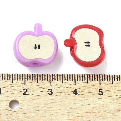 Печатные непрозрачные акриловые бусины&nbsp;RESI-K203-20-1