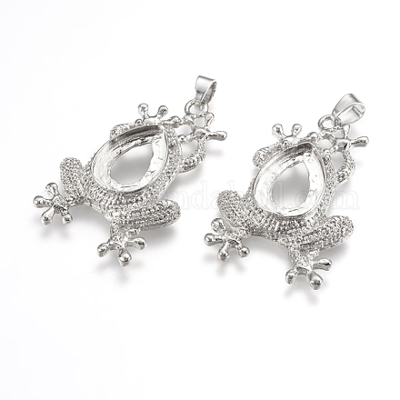 Сплав подвеска кабошон с открытой спиной настройки&nbsp;PALLOY-K099-09P-1