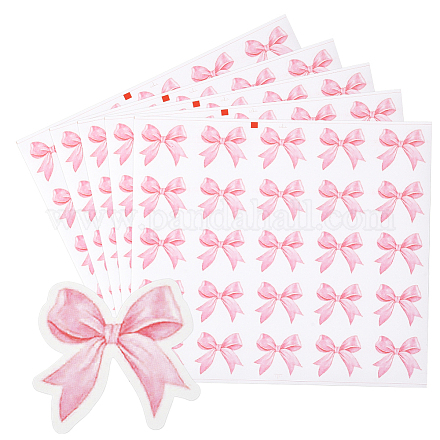 Наклейки с бантом pp&nbsp;DIY-WH20007-281C-1