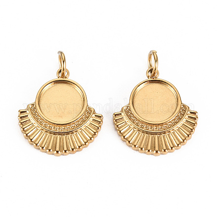 Оправы для подвесок из нержавеющей стали 304 в виде кабошонов X-STAS-S116-240G-1