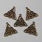 Tibetan Style Alloy Pendants, Chinese Knot Charms, Antique Bronze, 31x30x2.5mm, Hole: 2.5mm