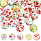 50Pcs 5 Styles Printed Opaque Acrylic Beads, Round with Fruit Pattern, AB Color, Mixed Color, 15.9mm, Hole: 2.8mm, 10pcs/style
