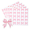 Bowknot PP Stickers, Self-adhesion, for Suitcase, Skateboard, Refrigerator, Helmet, Mobile Phone Shell, Scrapbook Decoration, Pink, 200x210x0.2mm