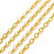 Brass Cable Chains, Soldered, Cadmium Free & Nickel Free & Lead Free, Flat Oval, Golden, 2.6x2x0.3mm