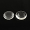 Transparent Glass Cabochons, Half Round/Dome, Clear, 39.5~40x8mm