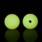 Luminous Silicone Beads, DIY Nursing Necklaces and Bracelets Making, Round, Gold, 11.5mm, Hole: 2mm