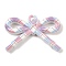 Opaque Printed Acrylic Pendants, Bowknot, Colorful, 34x48x9mm, Hole: 3.3mm