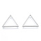 Non-Tarnish 201 Stainless Steel Linking Rings, Triangle, Stainless Steel Color, 16x18.5x1mm, Inner Diameter: 13x13mm
