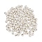 Brass Spacer Beads, Seamless, Round, Silver, 6x5.5mm, Hole: 1.2~2.5mm
