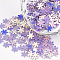 Ornament Accessories, PET Plastic Paillette/Sequins Beads, Snowflake, Lilac, 5x4x0.2mm, about 60000pcs/500g