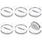 1 Set Acrylic Coin Base Display Holder, Flat Round, Clear, 5.08x0.9cm, 6pcs/set