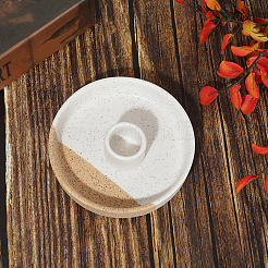 Круглый керамический держатель для благовоний&nbsp;AJEW-WH20072-10