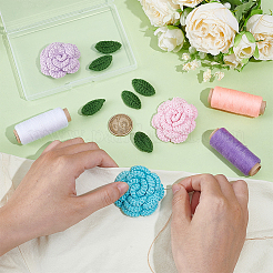 9 шт. аксессуары для украшений из хлопка ручной работы крючком&nbsp;DIY-PH0033-39A