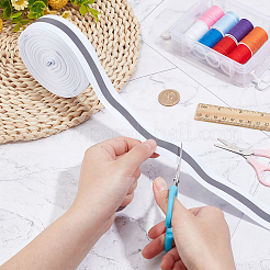 25 ярд светоотражающей полиэстеровой полосатой ленты&nbsp;DIY-WR0003-74B