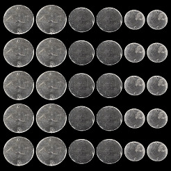 90 шт. 3 стиля натуральные подвески-соединители для дисков из ракушек Capiz&nbsp;BSHE-MB0001-01