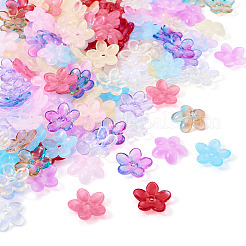 130 шт. 13-цветные прозрачные стеклянные бусины-спрей&nbsp;GLAA-TA0003-22