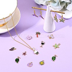 Подвески из сплава эмали 150шт 15 стиля&nbsp;ENAM-SZ0002-03