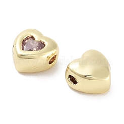 Латунные микро проложить кубического циркония бусы&nbsp;KK-C051-26G-04