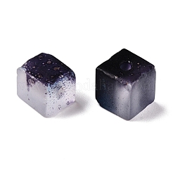 Матовые стеклянные бусины с золотистой блестящей пудрой&nbsp;DGLA-NH001-6mm-01M