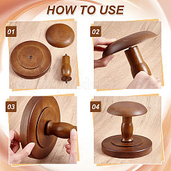 Подставки для деревянных браслетов в форме гриба&nbsp;ODIS-WH0099-67