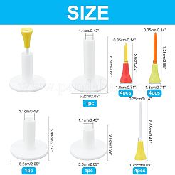 12 шт. двухцветные пластиковые двойные ти для гольфа&nbsp;AJEW-CA0001-62