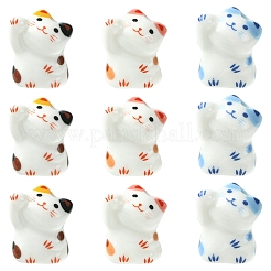 6 шт. 3-х цветные яркие глазурованные фарфоровые бусины ручной работы&nbsp;PORC-YW0001-32