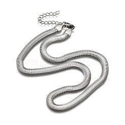 Не тускнеющие цепочки из нержавеющей стали 304 с рисунком «елочка»&nbsp;X-NJEW-G340-03P