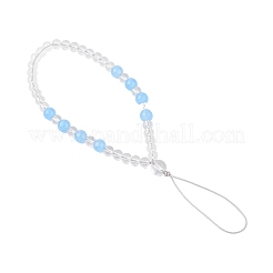 Ремешки для мобильных телефонов из натурального и окрашенного малайзийского нефрита&nbsp;HJEW-JM03414-01