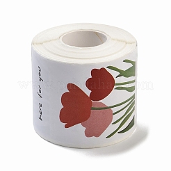 200 шт. прямоугольник с цветком здесь для вас тематические бумажные самоклеящиеся наклейки&nbsp;AJEW-S084-02C