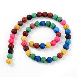 Synthetic Lava Rock Beads Strands&nbsp;G-S247-6mm-01-1
