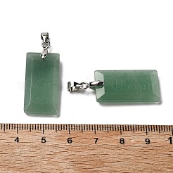 Граненые подвески из натурального зеленого авантюрина&nbsp;G-U031-04P-03