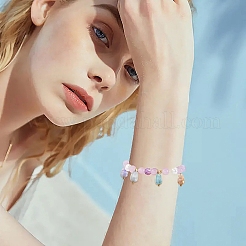 60 шт. подвески из стекла с эффектом потрескивания&nbsp;PALLOY-YW00105