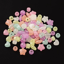 Светящиеся прозрачные акриловые бусины&nbsp;LACR-Q001-02