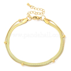 Цепочки-«елочки» и браслеты-змейки из нержавеющей стали 304&nbsp;LS-BJEW-U019-04G-05