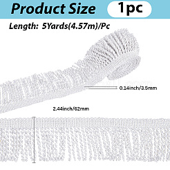 5 ярд полиэстеровых крученых лент с кисточками&nbsp;OCOR-WH20005-39B