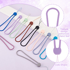 10шт. 10-х цветные силиконовые ремешки для мобильных телефонов&nbsp;FIND-GA0004-64